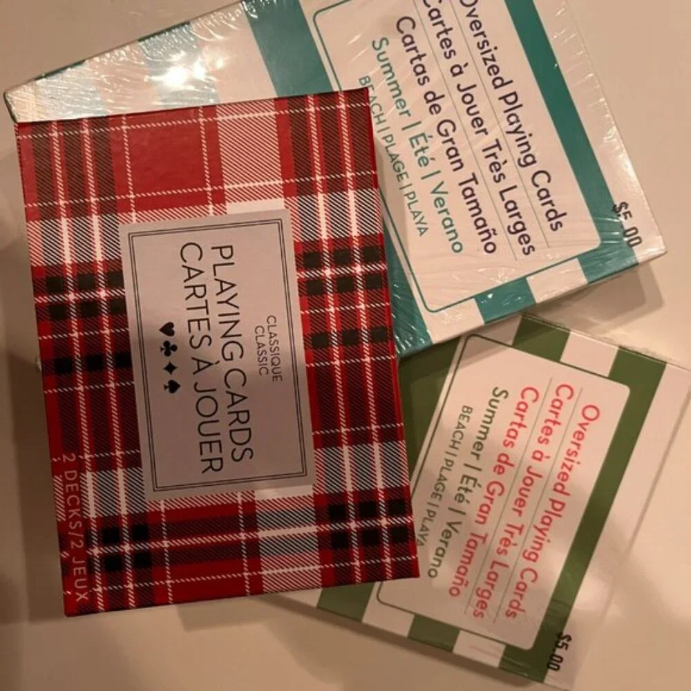 Jumbo Playing Cards‎ and 2 Regular Sets (new) (kids/x)